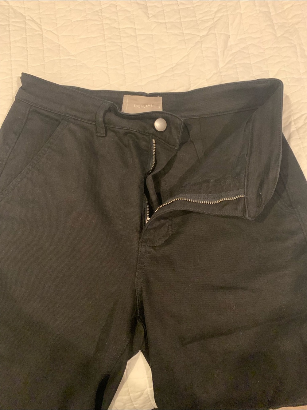 Everlane Black High-Rise straight leg Pants